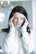 A woman having headache