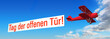 Doppeldecker & Werbebanner: Tag der offenen Tür!