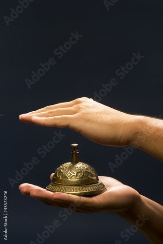 Photo: Brass Service Bell. Brass Service Bell.