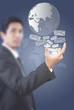 Businessman Holding Mail for Social Network.