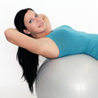 Foto: Frau mit Peziball Frau mit Peziball