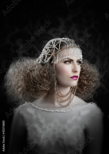 Photo: Hairdressing and makeup fashion girl Hairdressing and makeup fashion girl