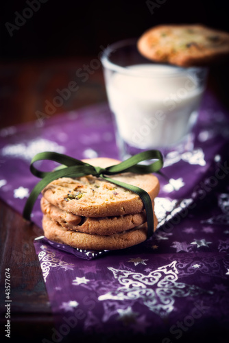 Photo: Butter cookies with pistachios for christmas Butter cookies with pistachios for christmas