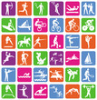 Vector collection with 36 sport icons