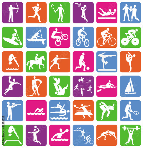 Vektor: Vector collection with 36 sport icons Vector collection with 36 sport icons