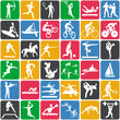 seamless pattern with sport icons