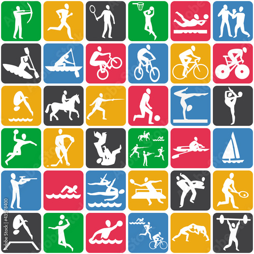 Vector: seamless pattern with sport icons seamless pattern with sport icons