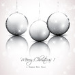 Silver christmas baubles