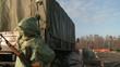 Video: Soldiers disinfecting truck Soldiers disinfecting truck
