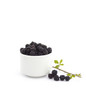 Photo: Cup of blackberries isolated on white Cup of blackberries isolated on white