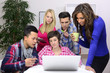 young diverse team of students or employees