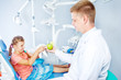 Dentist with an apple