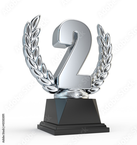 Illustration: Second place trophy cup Second place trophy cup