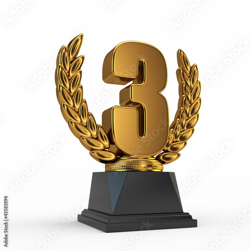 Illustration: Third place trophy cup Third place trophy cup