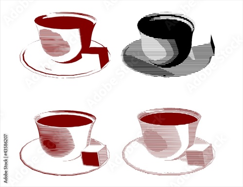 Vector: Bosnian coffee cup- fildzan Bosnian coffee cup- fildzan
