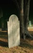 Antique slate tombstone in an old New England cemetery