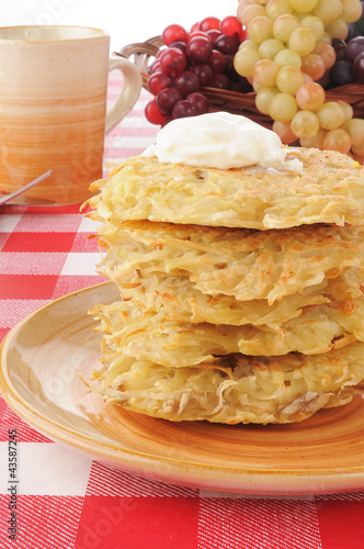 Photo: Stack of potato pancakes Stack of potato pancakes