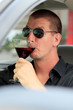 Man In Truck Drinking Alcohol