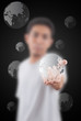 Businessman Holding Globe.