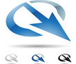 Vector illustration of abstract icons of letter Q - Set 3