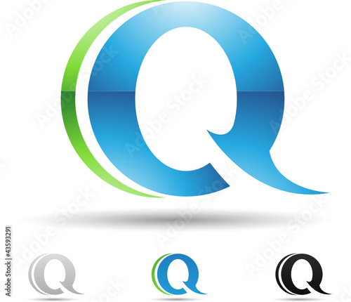 Vector: Vector illustration of abstract icons of letter Q - Set 9 Vector illustration of abstract icons of letter Q - Set 9
