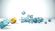 Video: Joyful marbles on white HD Joyful marbles on white HD