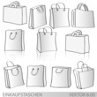 einkaufstüten set - liniert