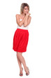 Full length of a beautiful young lady in dress