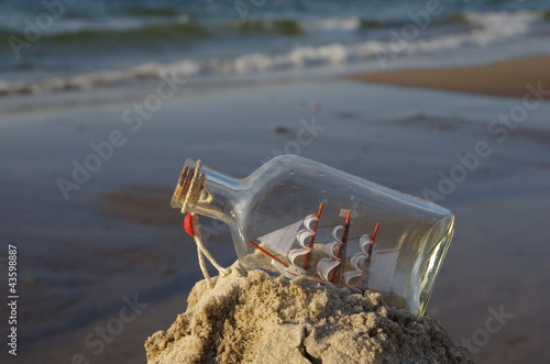 Photo: sailcloth ship in bottle sailcloth ship in bottle