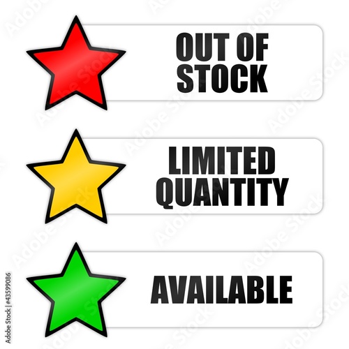 Illustration: button stern out of stock texte I button stern out of stock texte I