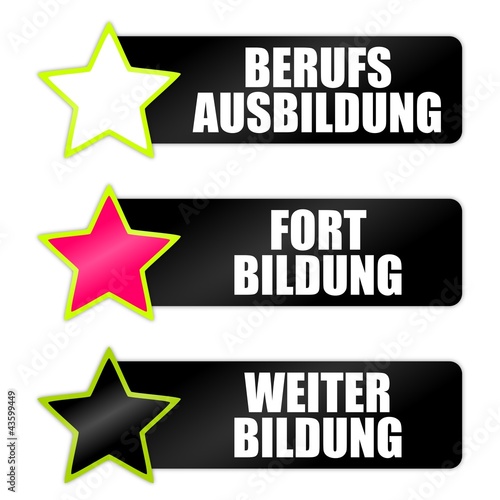 Illustration: button stern berufsausbildung I button stern berufsausbildung I