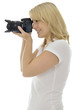 Foto: Junge Frau mit Digitalkamera Junge Frau mit Digitalkamera