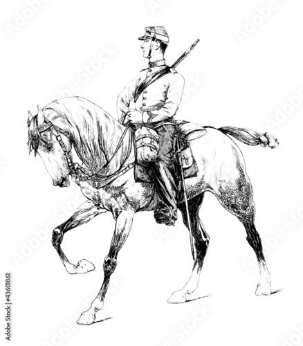 Illustration: Rider - Militaria 19th century Rider - Militaria 19th century