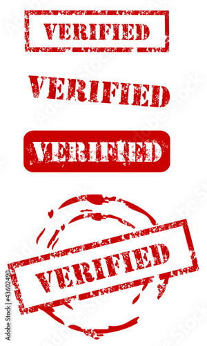 Vector: Verified stamp set Verified stamp set