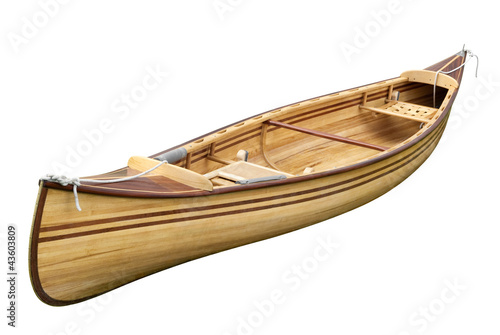 Photo: Kleines Ruderboot isoliert auf weiß Kleines Ruderboot isoliert auf weiß