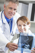 Male Female Hospital Doctors with X-Ray