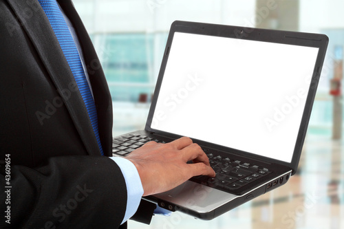 Photo: working with laptop working with laptop