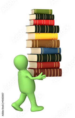 Illustration: Puppet with books Puppet with books