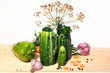 Cheerful family cucumbers.