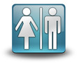 Light Blue 3D Effect Icon "Restrooms"