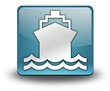 Light Blue 3D Effect Icon "Ship / Water Transportation"