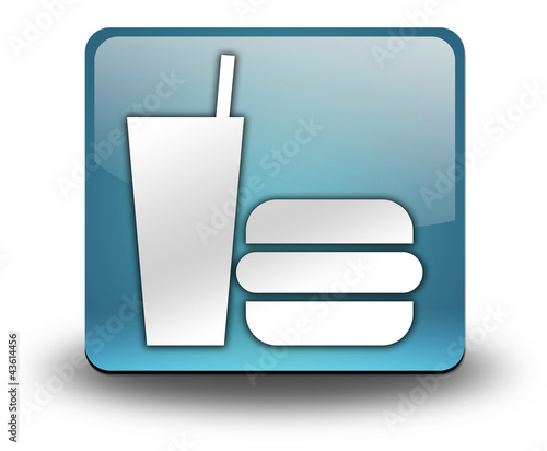 Illustration: Light Blue 3D Effect Icon "Fast Food" Light Blue 3D Effect Icon "Fast Food"