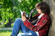 Photo: Man composing song Man composing song