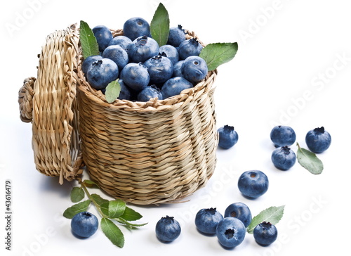 Photo: Blueberries in a basket Blueberries in a basket