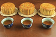 Photo: Cup of tea and moon cakes Cup of tea and moon cakes