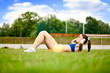 Sport woman doing exercise