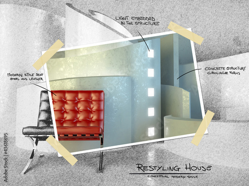 Ilustração : modern architecture for restyling project modern architecture for restyling project