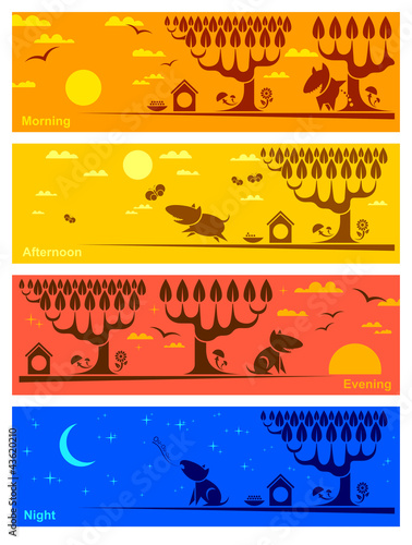 Vector: Dog's life, abstract, icons Dog's life, abstract, icons