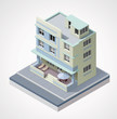 Vector isometric building
