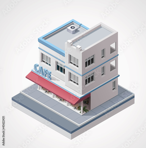 Vector: Vector isometric cafe Vector isometric cafe